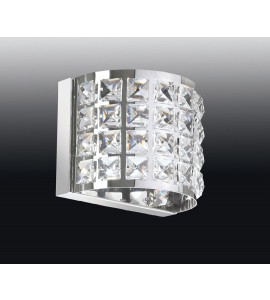 Arandela cromada com cristais