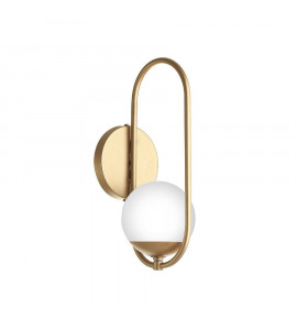 Arandela preto fosco c/ globo âmbar fechado