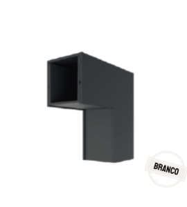 Junção fixa "L" teto parede sobrepor Legou saída para cabo branco