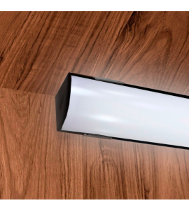 Perfil de sobrepor 16x16mm preto