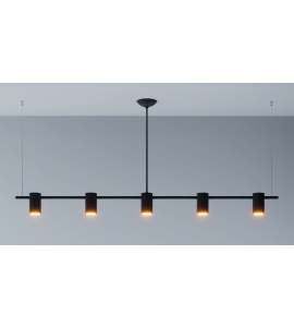 Pendente Apus 5 140cm preto