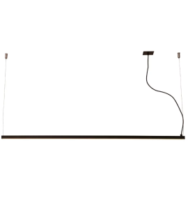 Pendente régua Garbo luz direta 23x17x1500mm preto