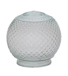 Esfera 10x15cm bico de jaca transparente