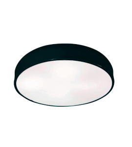 Plafon Titan difusor plano 40cm preto