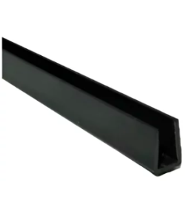 Perfil "U" preto para fita NEON 12V