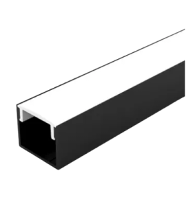 Perfil de sobrepor 17x14mm preto