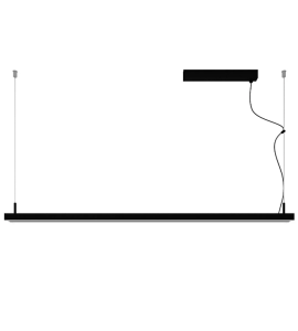 Pendente Eme iluminação direta e indireta LED 42,84W 3000K preto