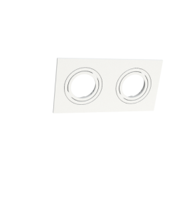 Embutido PAR20 duplo retangular plano branco