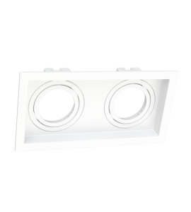 Embutido PAR20 duplo retangular recuado branco