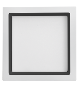 Painel LED embutir quadrado com recuo preto 20W 5700K 22,5cm Save Energy