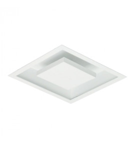 Plafon de embutir luz indireta 35x35cm branco