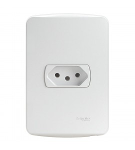 Placa c/ 1 tomada 10A branca Miluz