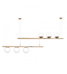 Pendente preto fosco c/ cobre brilho