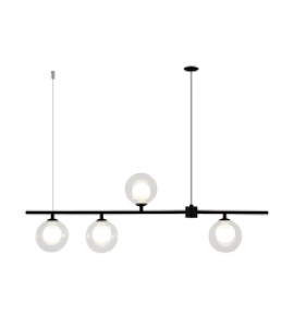 Pendente Orbit 4 esferas transparentes PT