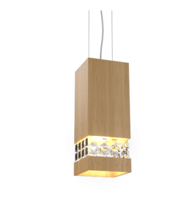 Pendente Retangular com cristais 