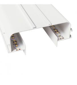 Perfil de embutir no frame luz indireta 12,3x5,5cm branco
