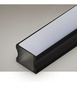 Perfil de sobrepor 17x15mm preto