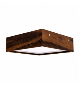 Plafon quadrado aberto 40cm Imbuia