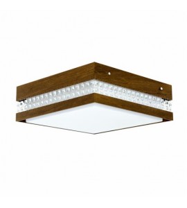 Plafon Quadrado c/ cristais nogueira