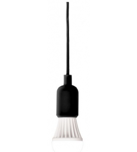 Pendente Bico de luz emborrachado preto