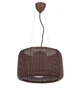 Pendente fibra e aço redondo 