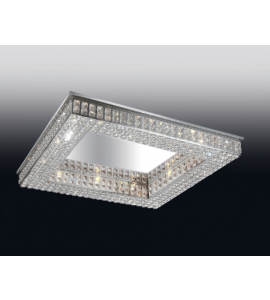 Plafon cromado com cristais clear