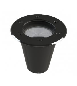 Embutido de solo LED 12W 2700K IP67 redondo aço inox