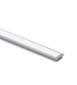 Perfil LED de embutir para madeira SLED9001 12V 7,2W/m 3000K prata