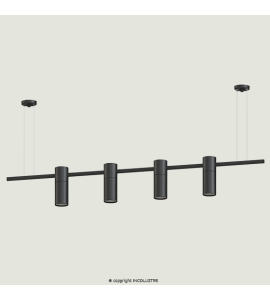 Pendente Tíbia 4xMR16 preto